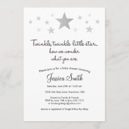 Twinke Twinkle Little Star Baby shower Invitation Kaart