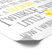 TWINKEL TWINKEL KLEINE STAR-8X10 ART PRINT-YELLOW POSTER (Hoek)