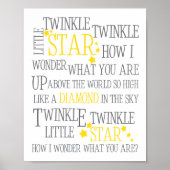 TWINKEL TWINKEL KLEINE STAR-8X10 ART PRINT-YELLOW POSTER (Voorkant)