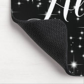 Twinkelbanden op zwart muismat (Hoek)