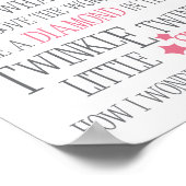 TWINKELE KLEINE STAR - 8X10 ART PRINT PINK (Hoek)