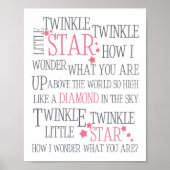 TWINKELE KLEINE STAR - 8X10 ART PRINT PINK (Voorkant)