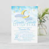 TWINKELE KLEINE STAR - BABY SHOWER KAART (Staand voorkant)