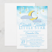 TWINKELE KLEINE STAR - BABY SHOWER KAART (Voorkant / Achterkant)