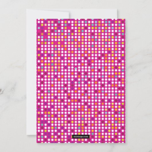 Twinkelende Stars Baby Naming/Simchat Bat Uitnodig Kaart (Achterkant)