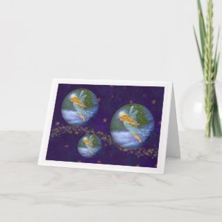 Twinkelig Magical Winter Fairy Feestdagen Kaart