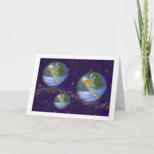 Twinkelig Magical Winter Fairy Feestdagen Kaart (Voorkant)