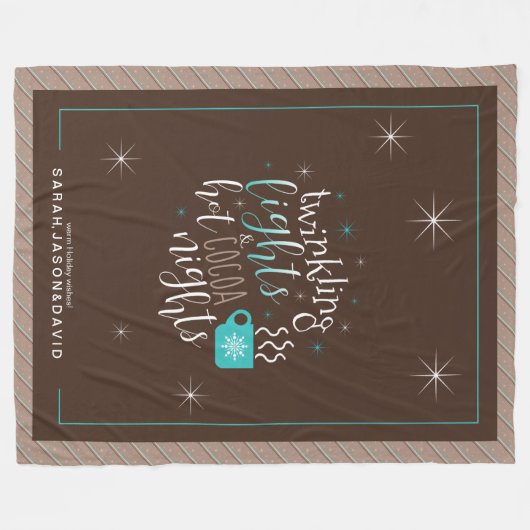 Twinkellampjes Hot Cocaca Nights ID593 Fleece Deken (Voorkant (Horizontaal))