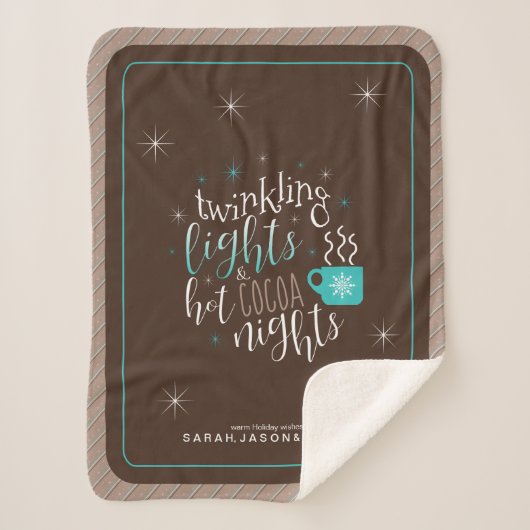 Twinkellampjes Hot Cocaca Nights ID593 Sherpa Deken (Voorkant)