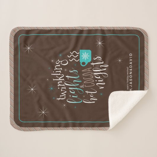 Twinkellampjes Hot Cocaca Nights ID593 Sherpa Deken (Voorkant (horizontaal))