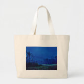 Twinkellichten in een blauw gebergte grote tote bag (Voorkant)