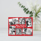 Twinkelstars Photo Collage Merry Kerstmis Briefkaart (Staand voorkant)