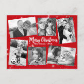 Twinkelstars Photo Collage Merry Kerstmis Briefkaart (Voorkant)