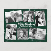Twinkelstars Photo Collage Merry Kerstmis Briefkaart (Voorkant)