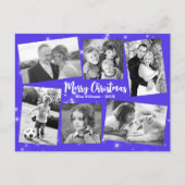 Twinkelstars Photo Collage Merry Kerstmis Briefkaart (Voorkant)