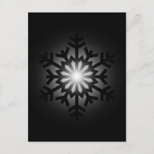 Twinkelzwarte sneeuwvlok briefkaart