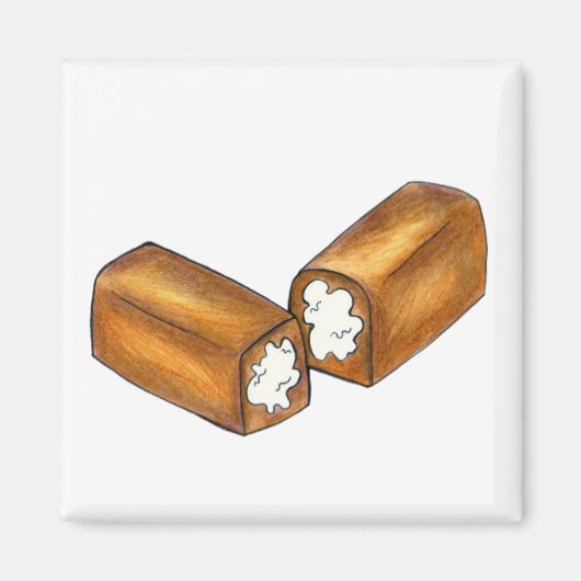 Twinkie Cream-Fled Snack Cake Junk Food Magnet (Voorkant)