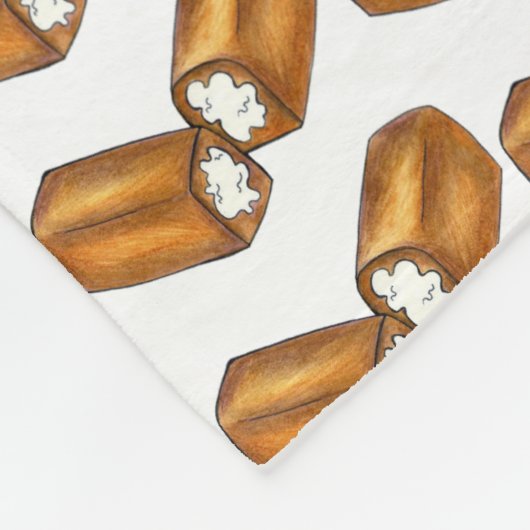 Twinkie Cream-Fled Snack Cake Junk Food Print Fleece Deken (Hoek)
