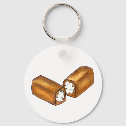 Twinkie Cream-Fled Snack Cake Junk Food Sleutelhan Sleutelhanger (Voorkant)