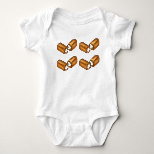 Twinkie Cream-Fled Snack Cake Junk Food Twinkies Romper (Voorkant)