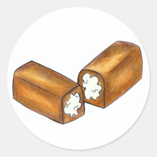 Twinkie Cream-Fled Snack Cakes Junk Food Foodie Ronde Sticker