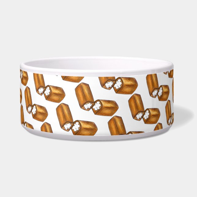 Twinkie Cream Foodie Dog Bowl Voerbakje (Voorkant)