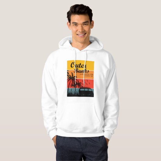 Twinkie Outer banks retro van Hoodie (Voorkant volledig)