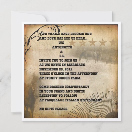 Twinkie's bruiloft kaart (Achterkant)