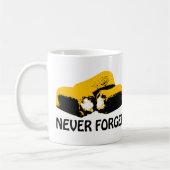 Twinkies Vergeet nooit het hoge contrastontwerp Koffiemok (Links)