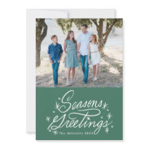 Twinking Hand Lettered Seasons Greetings Foto