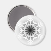 Twinking White Snowflake Magneet (Voorkant / Achterkant)