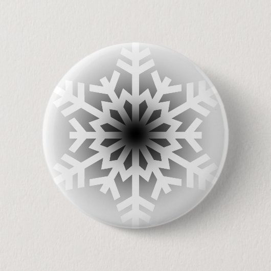 Twinking White Snowflake Ronde Button 5,7 Cm (Voorkant)