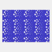 Twinking White Stars op Deep Blue Sky Achtergrond Inpakpapier Vel (Voorkant 2)
