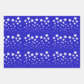 Twinking White Stars op Deep Blue Sky Achtergrond Inpakpapier Vel (Voorkant)