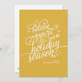 Twinkle 24KT Script Holiday Card Feestdagenkaart (Voorkant / Achterkant)