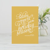 Twinkle 24KT Script Holiday Card Feestdagenkaart (Staand voorkant)