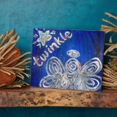 Twinkle Angel Art Schilderij Gift Plaque Fotoplaat (Zijkant)