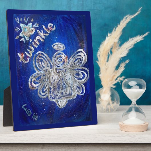 Twinkle Angel Art Schilderij Gift Plaque Fotoplaat (Zijkant)