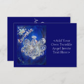 Twinkle Angel Invite Kaart (Voorkant / Achterkant)