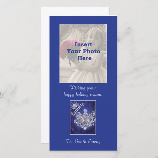 Twinkle Angel - kerstkaart (Voorkant / Achterkant)