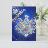 Twinkle Angel-uitnodiging Kaart (Staand voorkant)