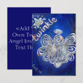 Twinkle Angel-uitnodiging Kaart (Voorkant / Achterkant)