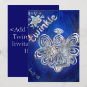 Twinkle Angel-uitnodiging Kaart (Voorkant / Achterkant)
