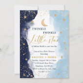 Twinkle Baby shower, Baby Boy, Waterverf Kaart (Voorkant)