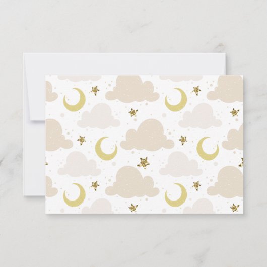 Twinkle baby shower bedankt je kaart (Achterkant)