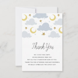 Twinkle baby shower bedankt je kaart
