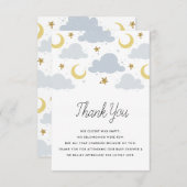 Twinkle baby shower bedankt je kaart (Voorkant / Achterkant)
