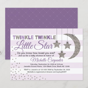 Twinkle baby shower nodigster kaart