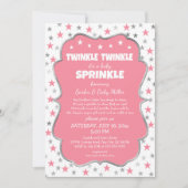 Twinkle Baby Sprinkle meisje douche uitnodigingen (Voorkant)