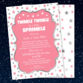 Twinkle Baby Sprinkle meisje douche uitnodigingen